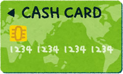 緑色のキャッシュカード