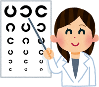 眼科の検診での視力検査